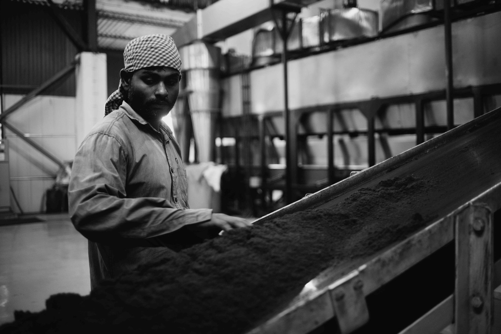 Modern factory machinery